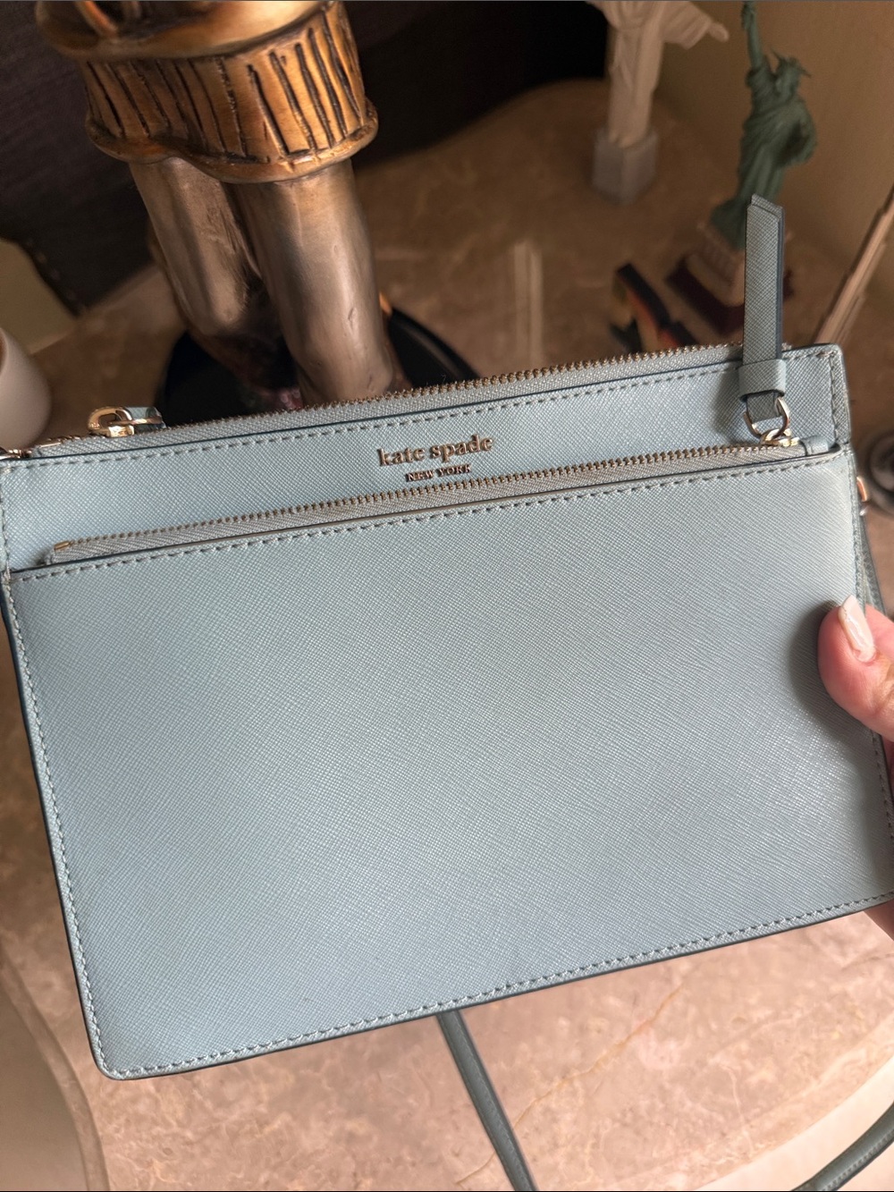 kate spade Pale Blue Leather Crossbody Bag - Picture 3 of 10